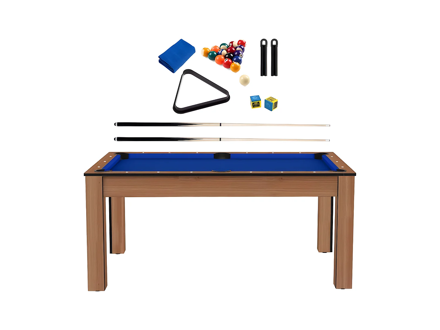 Billard convertible table 6 personnes Texas + pack accessoires Confort