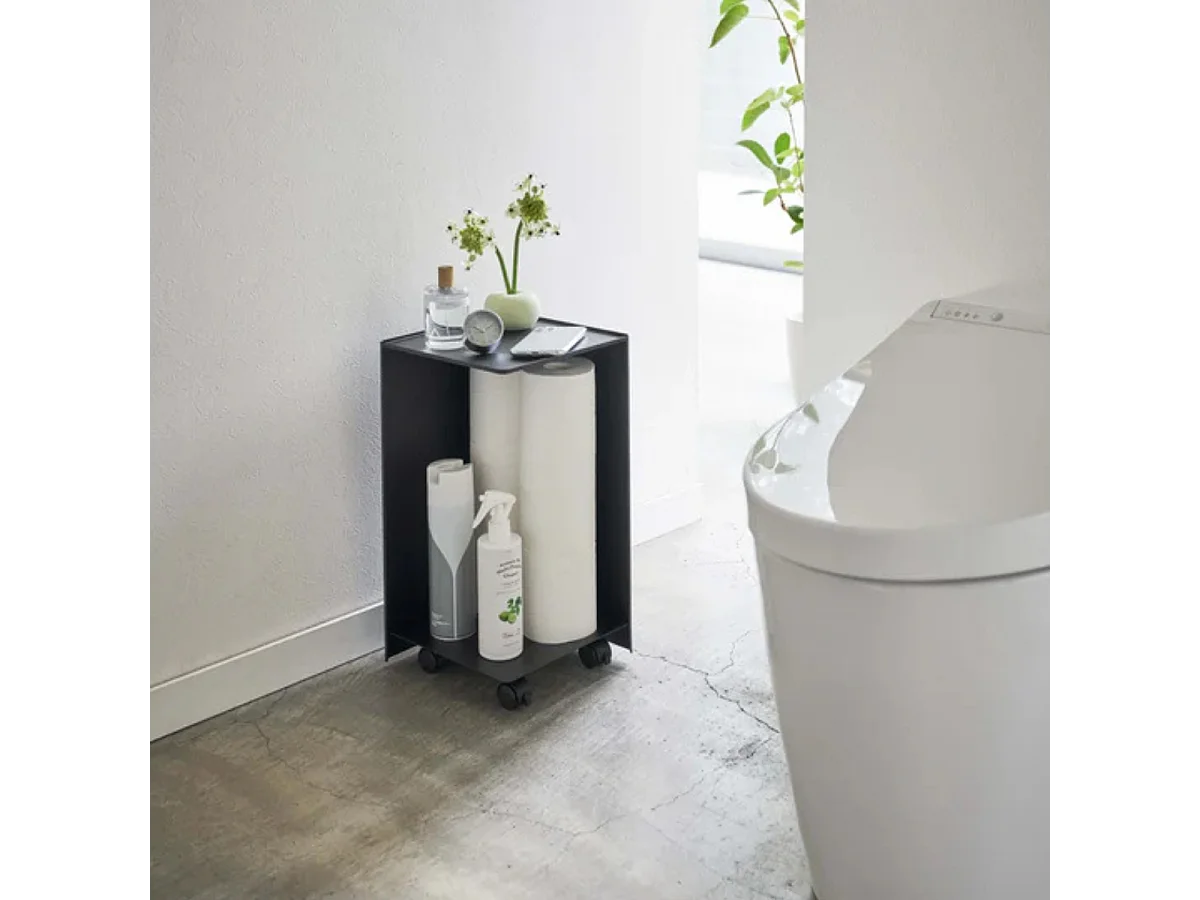 Porte-papier toilette avec roulettes H43 cm - TOWER