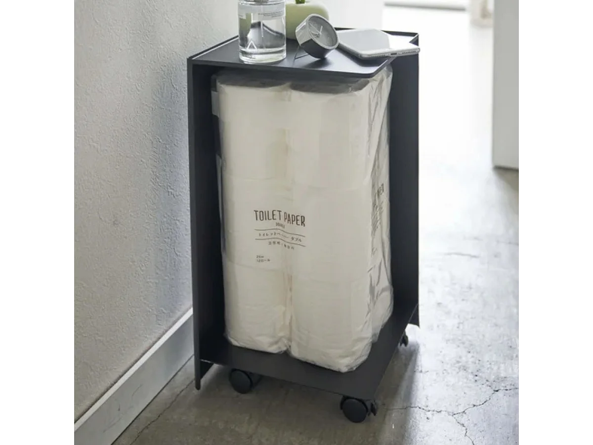Porte-papier toilette avec roulettes H43 cm - TOWER