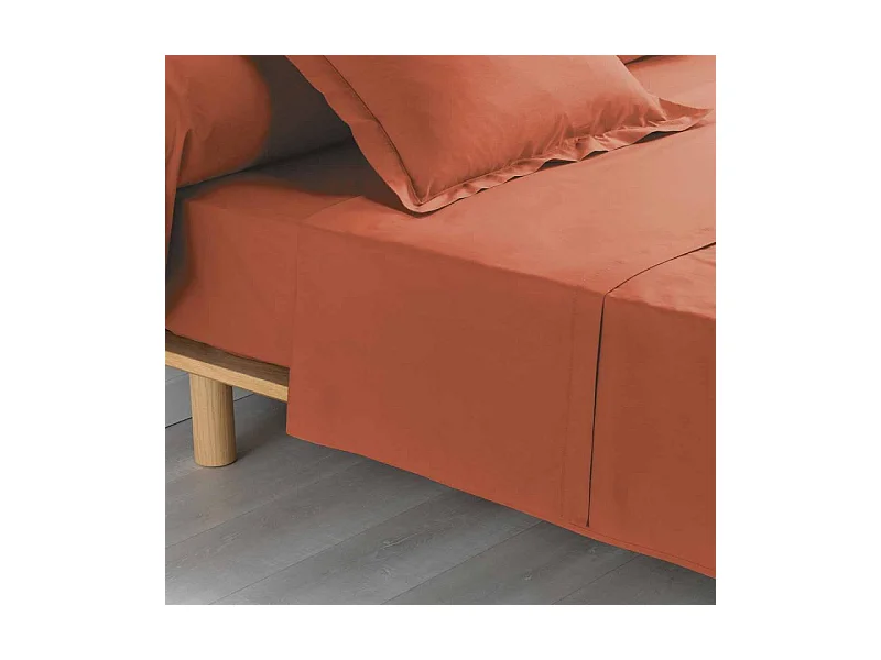 Drap Plat "Percaline" 180x290cm Terracotta
