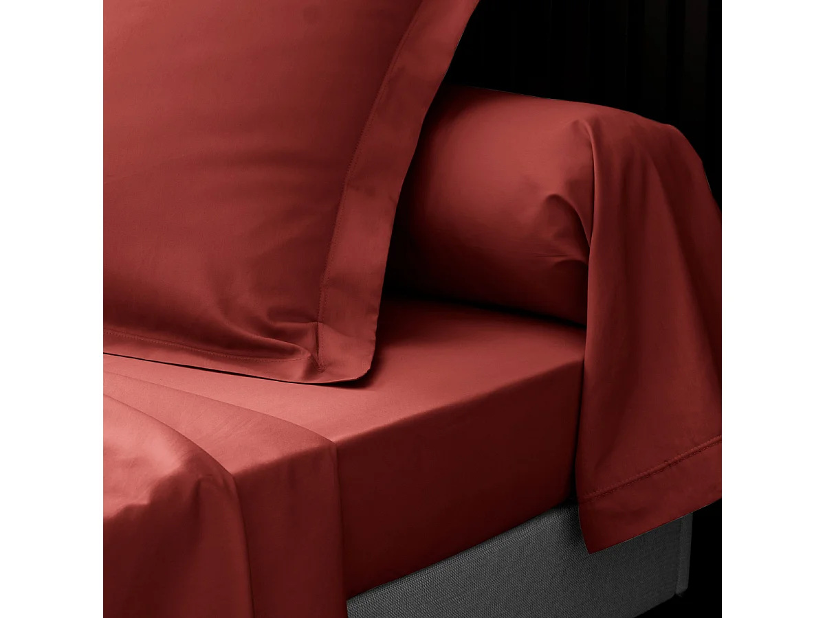 Drap Plat "Percaline" 180x290cm Terracotta