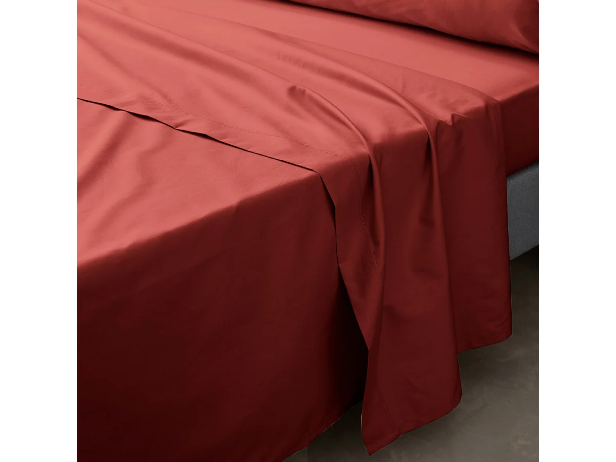 Drap Plat "Percaline" 180x290cm Terracotta