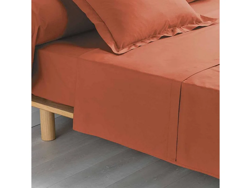 Drap Plat "Percaline" 180x290cm Terracotta