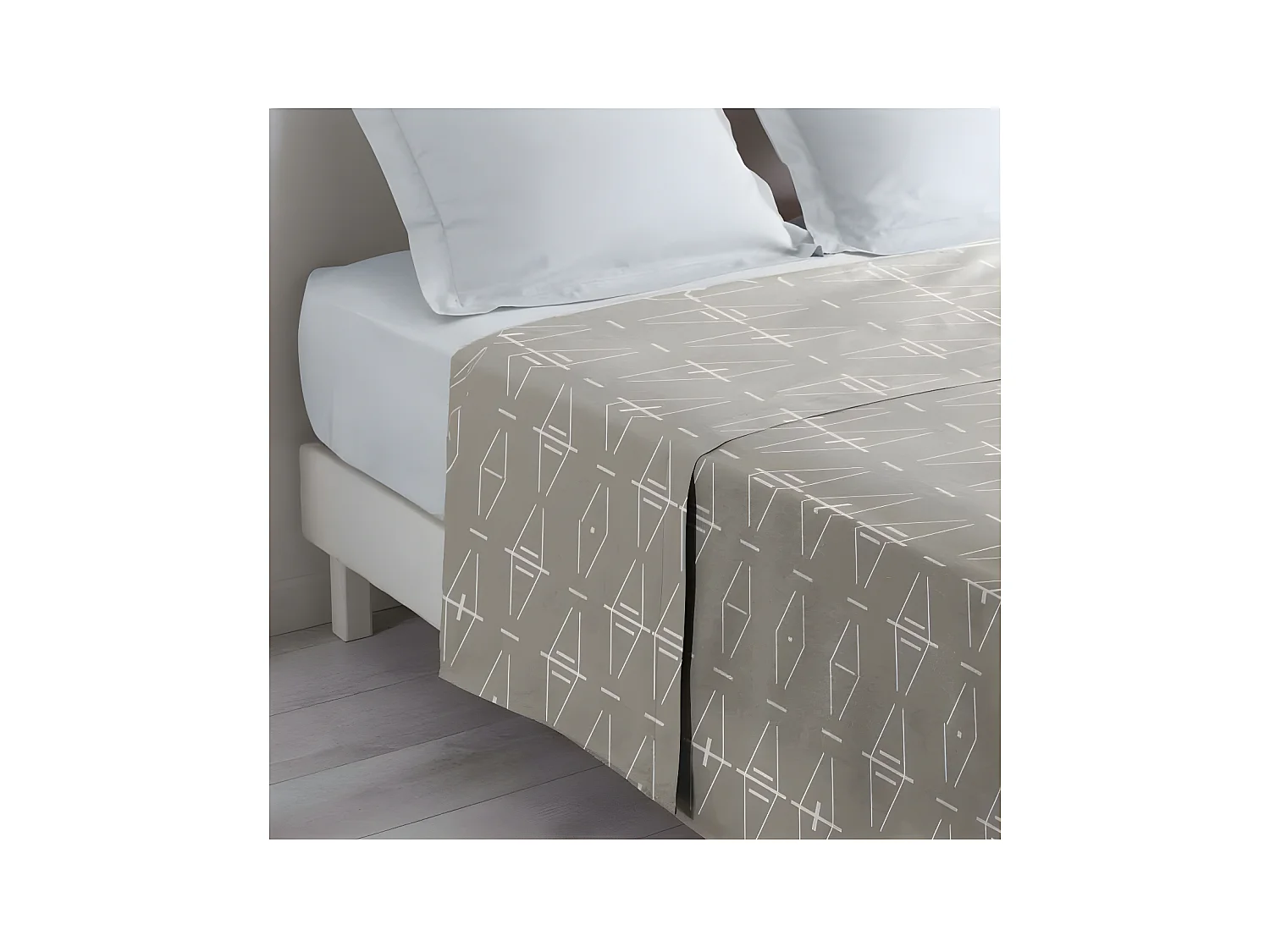 Drap Plat en Coton "Aristide" 240x300cm Naturel
