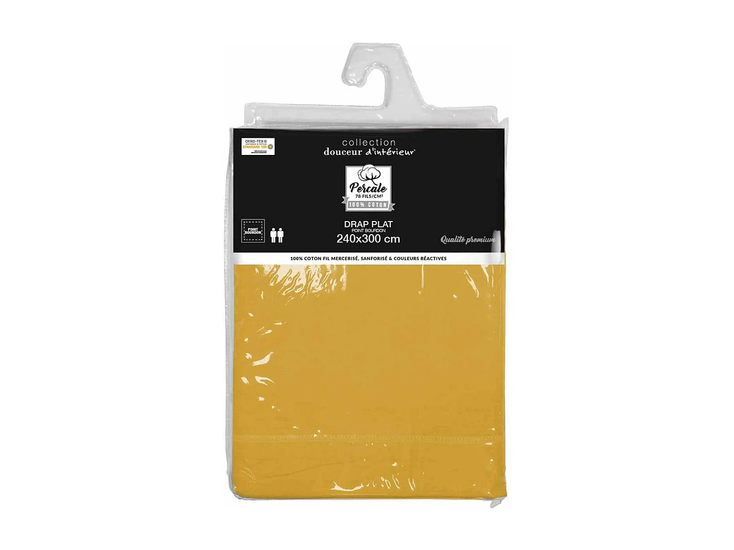 Drap Plat "Percaline" 240x300cm Miel