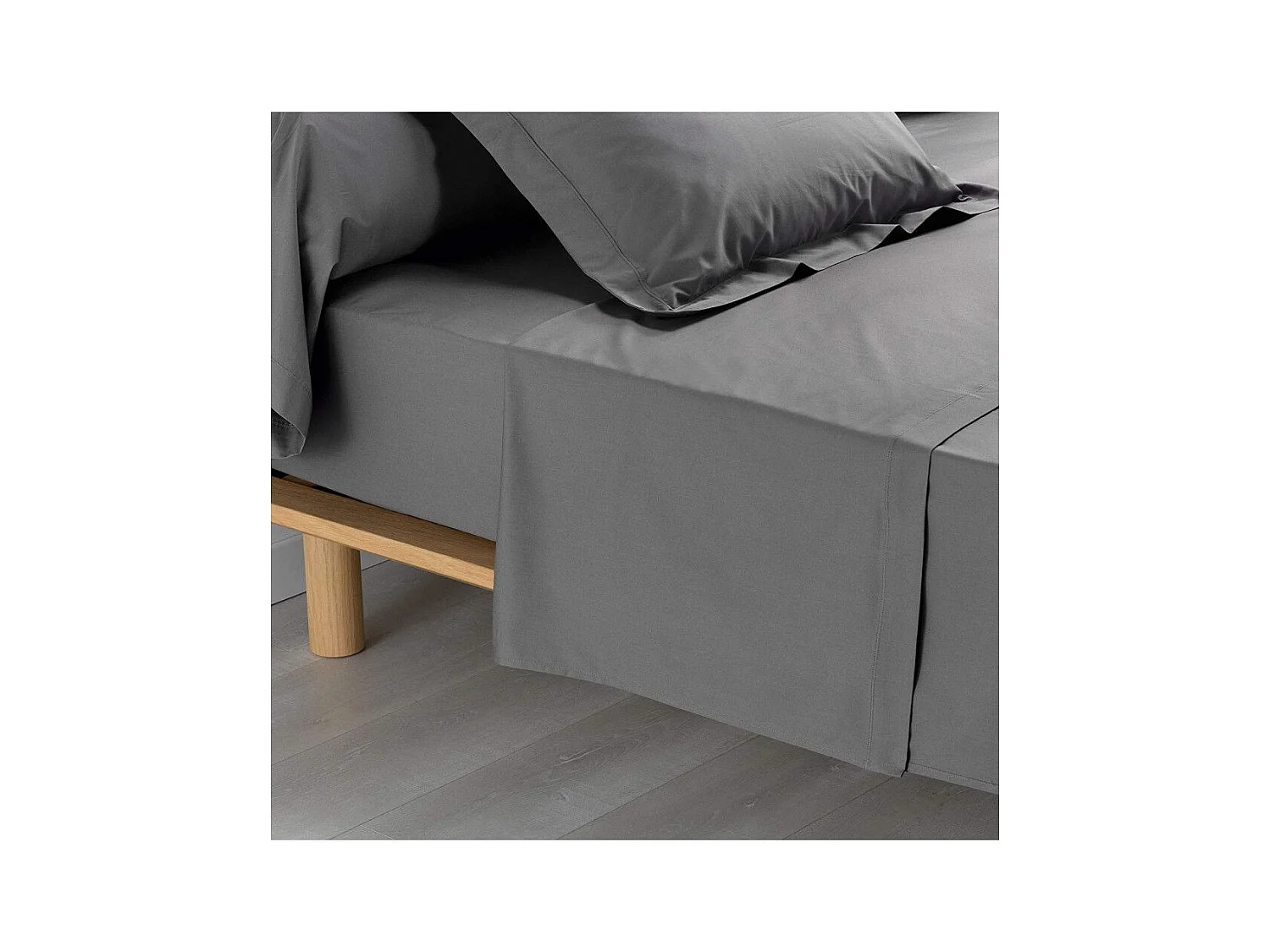 Drap Plat "Percaline" 180x290cm Anthracite