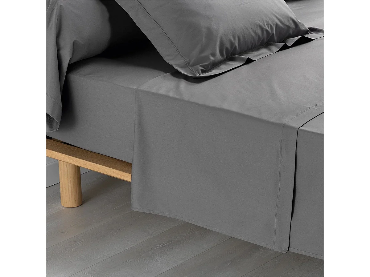 Drap Plat "Percaline" 180x290cm Anthracite