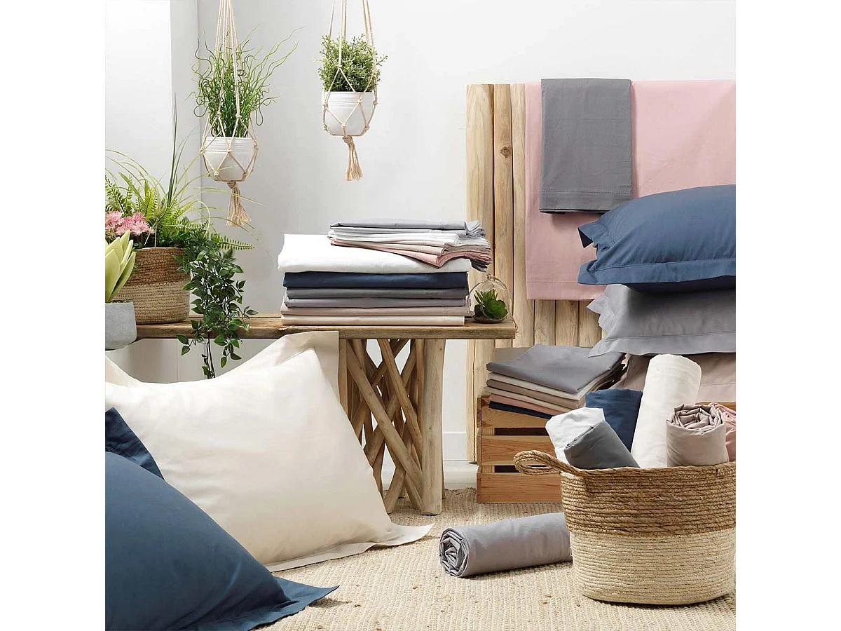 Drap Plat "Percaline" 180x290cm Anthracite