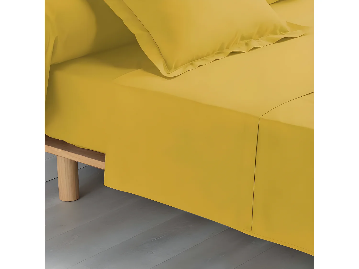 Drap Plat "Percaline" 180x290cm Ocre