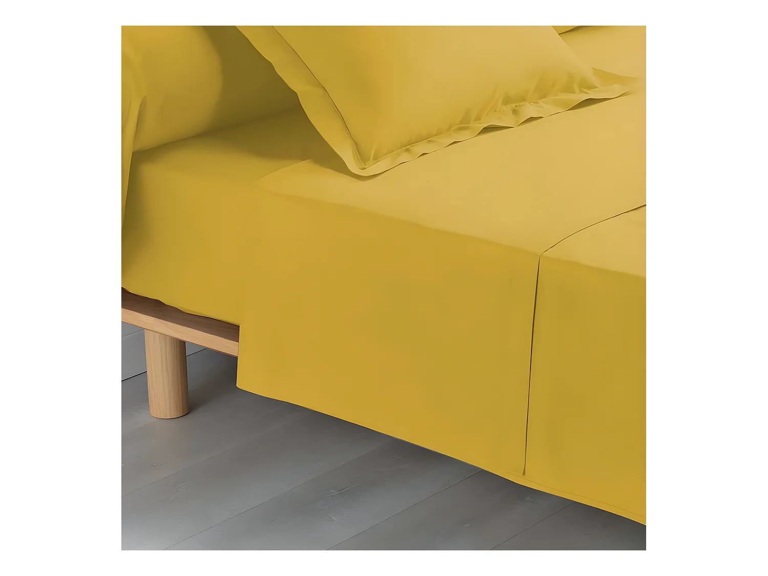 Drap Plat "Percaline" 180x290cm Ocre