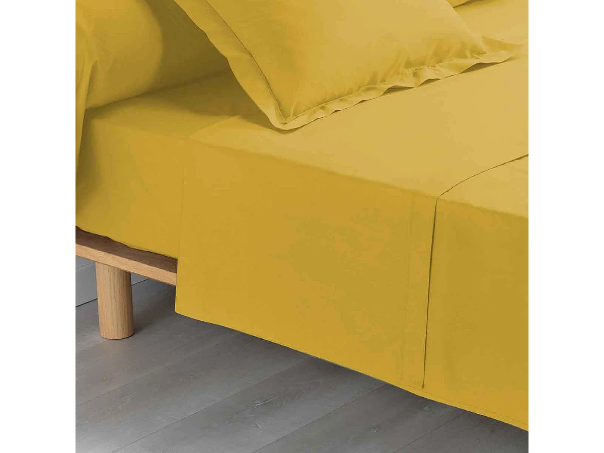 Drap Plat "Percaline" 180x290cm Ocre