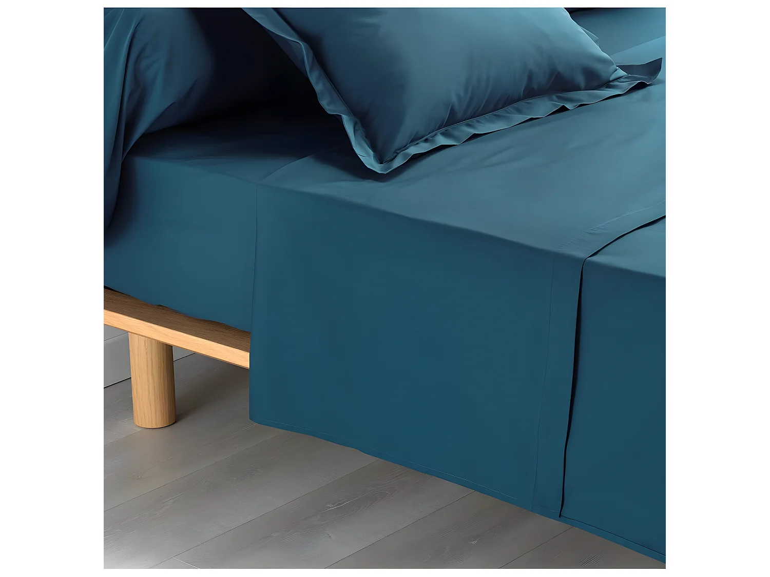 Drap Plat "Percaline" 240x300cm Bleu