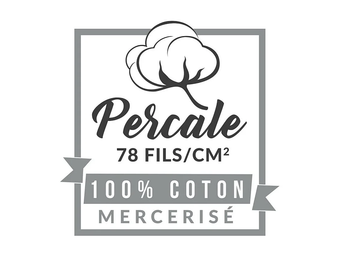 Drap Plat "Percaline" 180x290cm Bleu