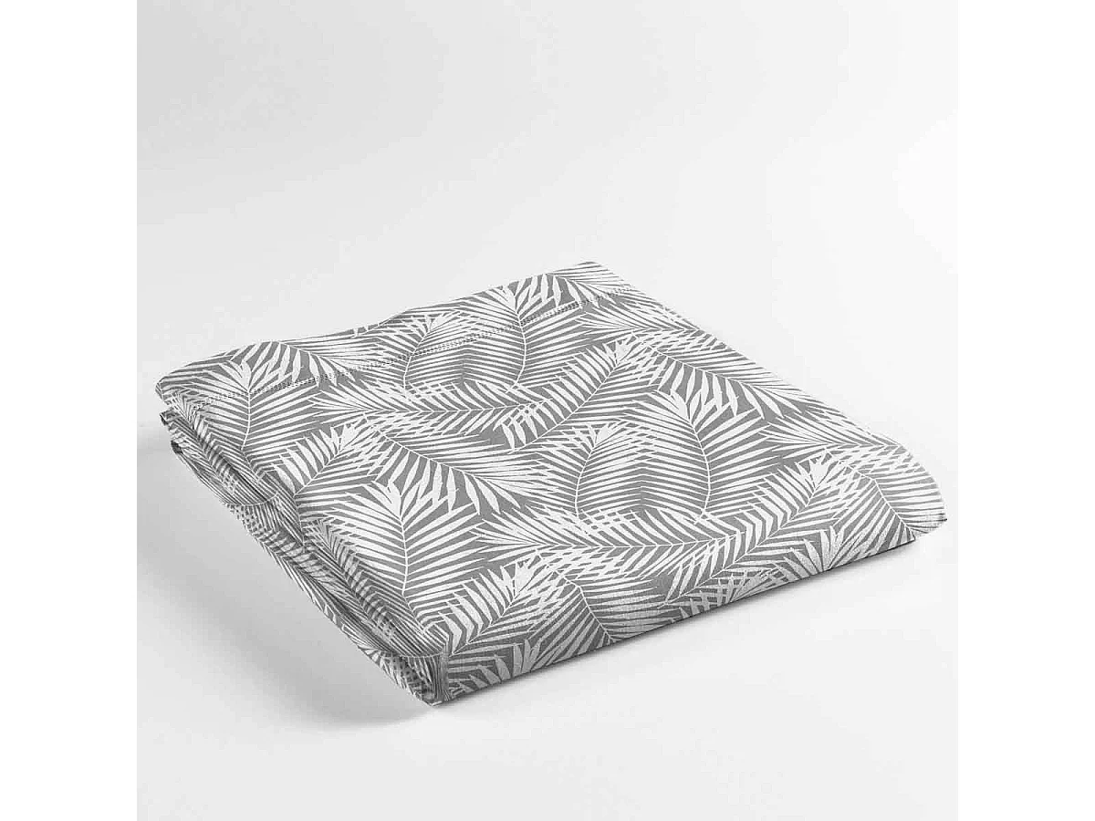 Drap Plat en Coton "Botania" 180x290cm Gris