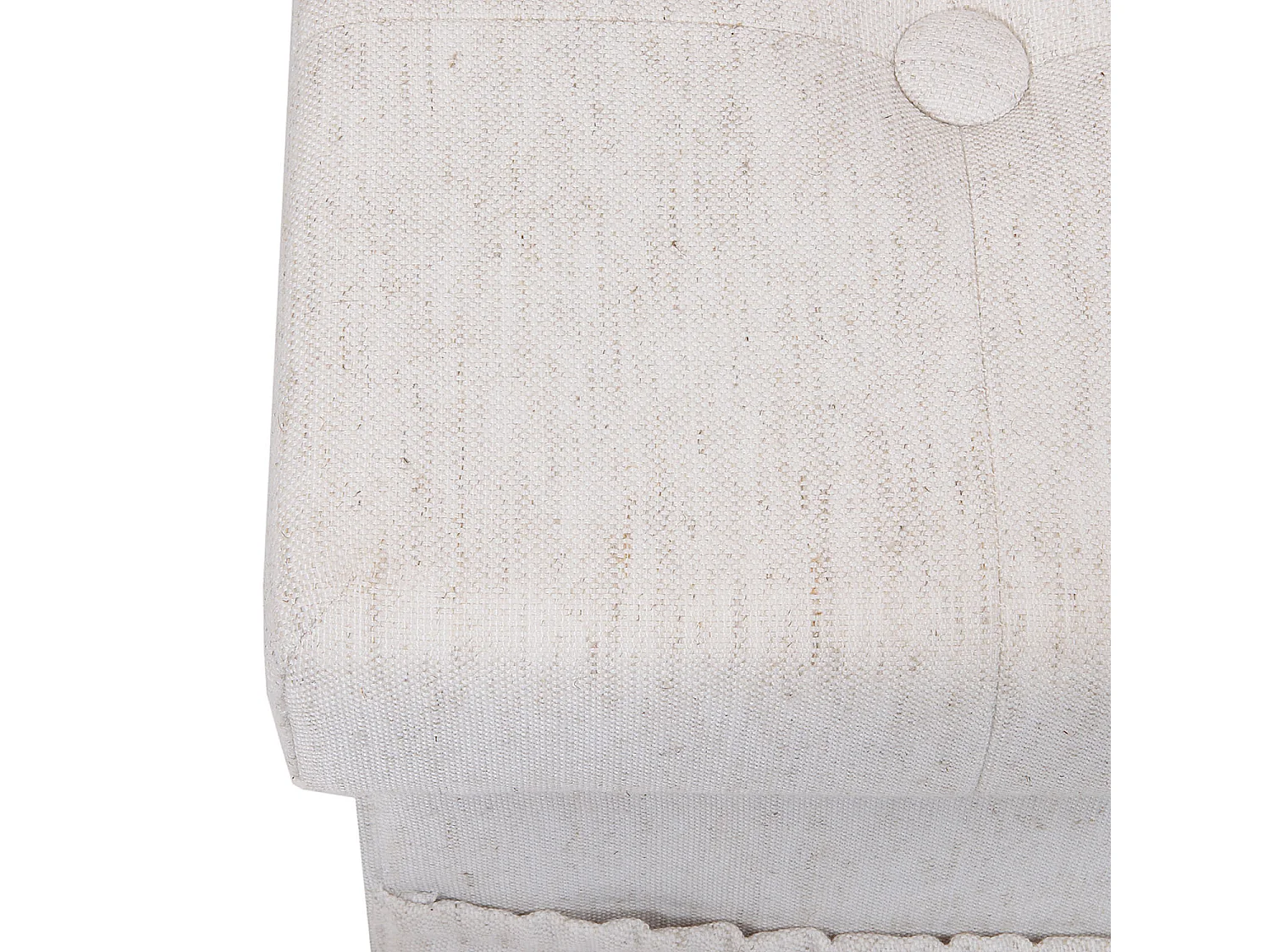 Coffre Pouf Pliable Tissu Beige