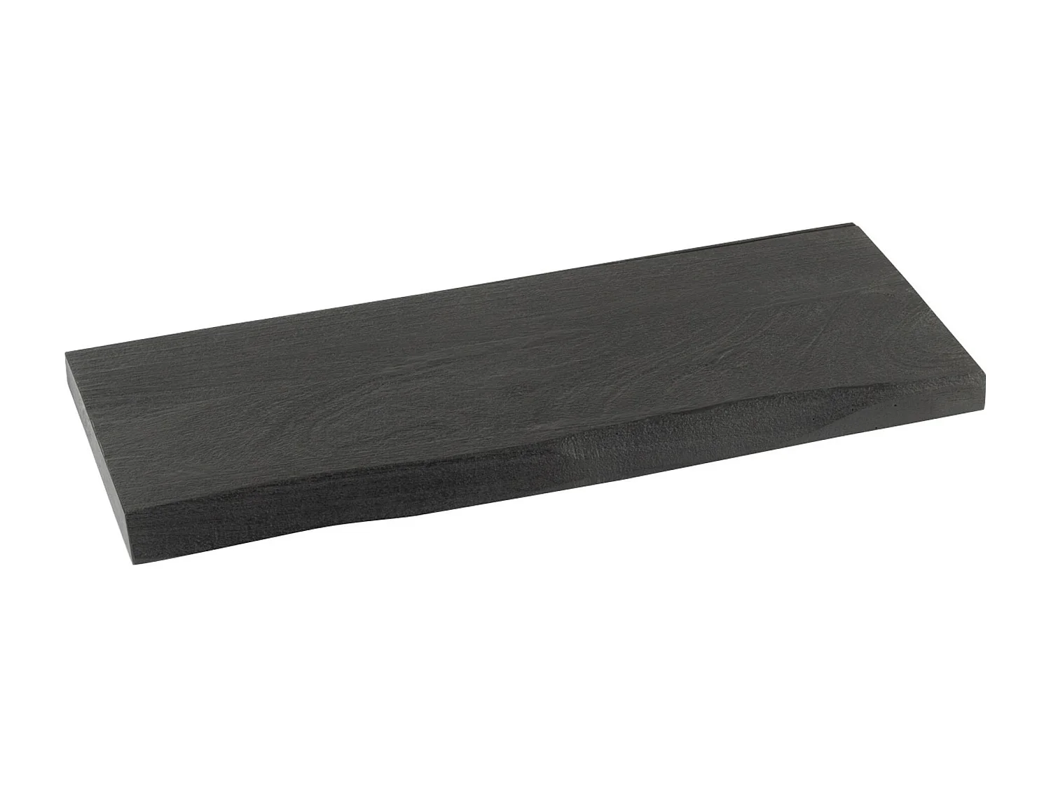 Estante de pared Boris de madera maciza negra L 70 cm