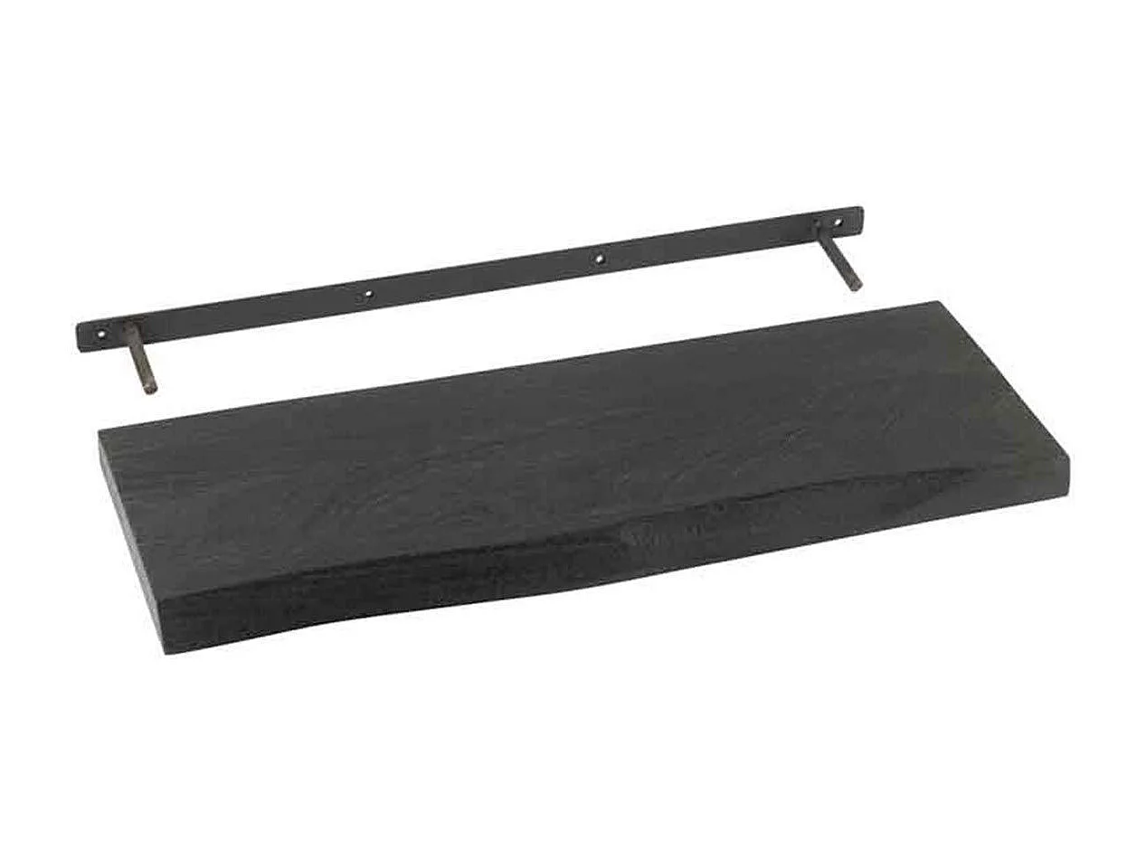 Boris zwarte massief houten wandplank L 70 cm