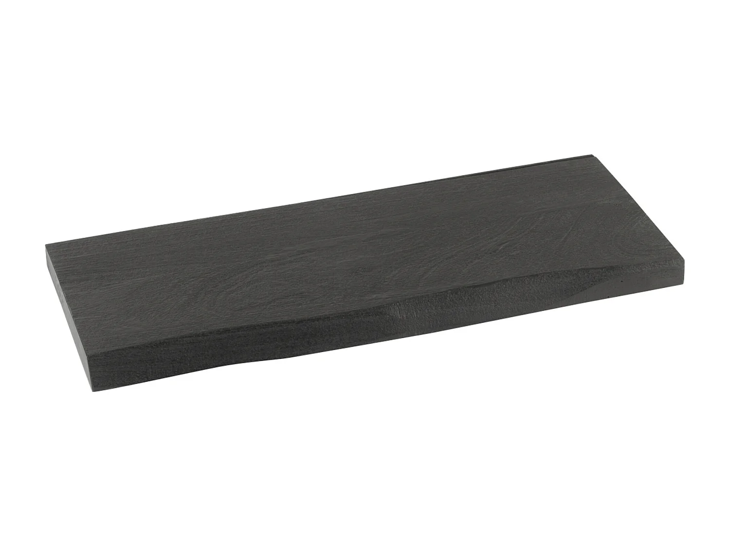 Estante de pared Boris de madera maciza negra L 70 cm