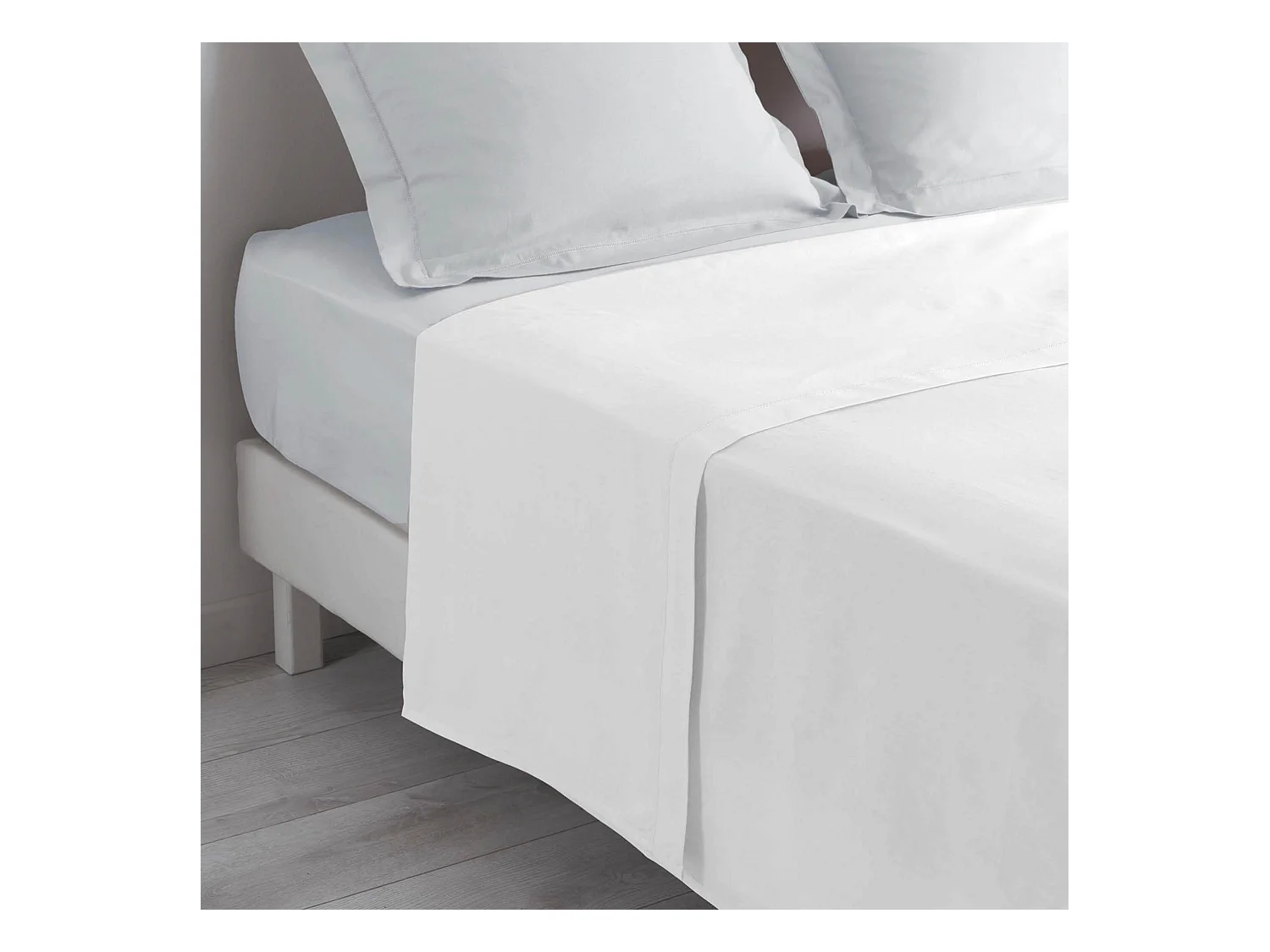 Drap Plat en Coton "Biolina" 240x300cm Blanc