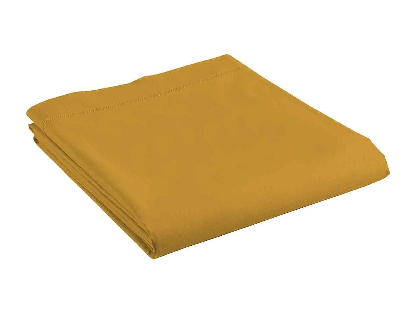 Drap Plat en Coton "Biolina" 180x290cm Ocre