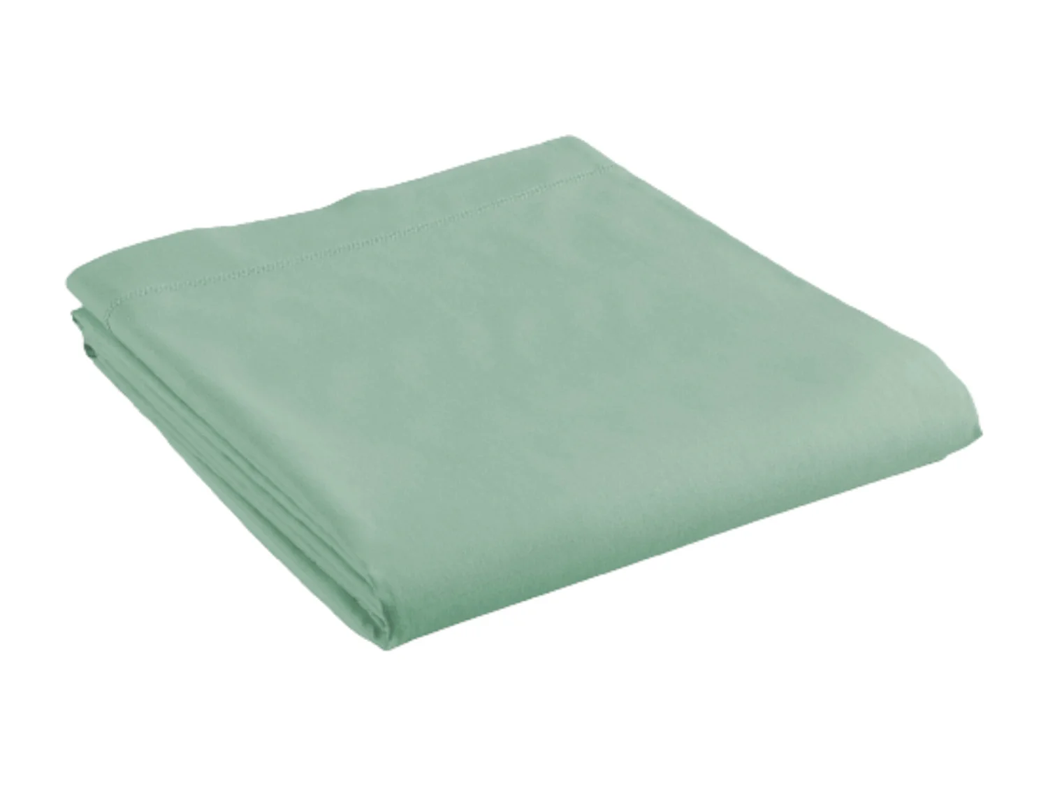 Drap Plat en Coton "Biolina" 180x290cm Sauge