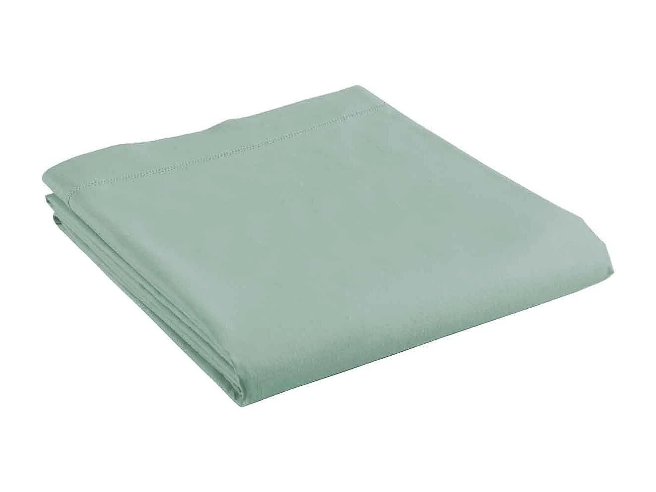 Drap Plat en Coton "Biolina" 180x290cm Sauge