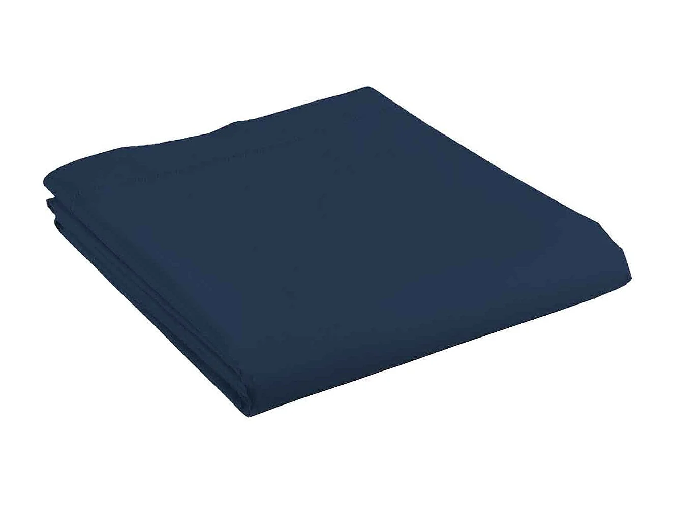Drap Plat en Coton "Biolina" 240x300cm Bleu Nuit