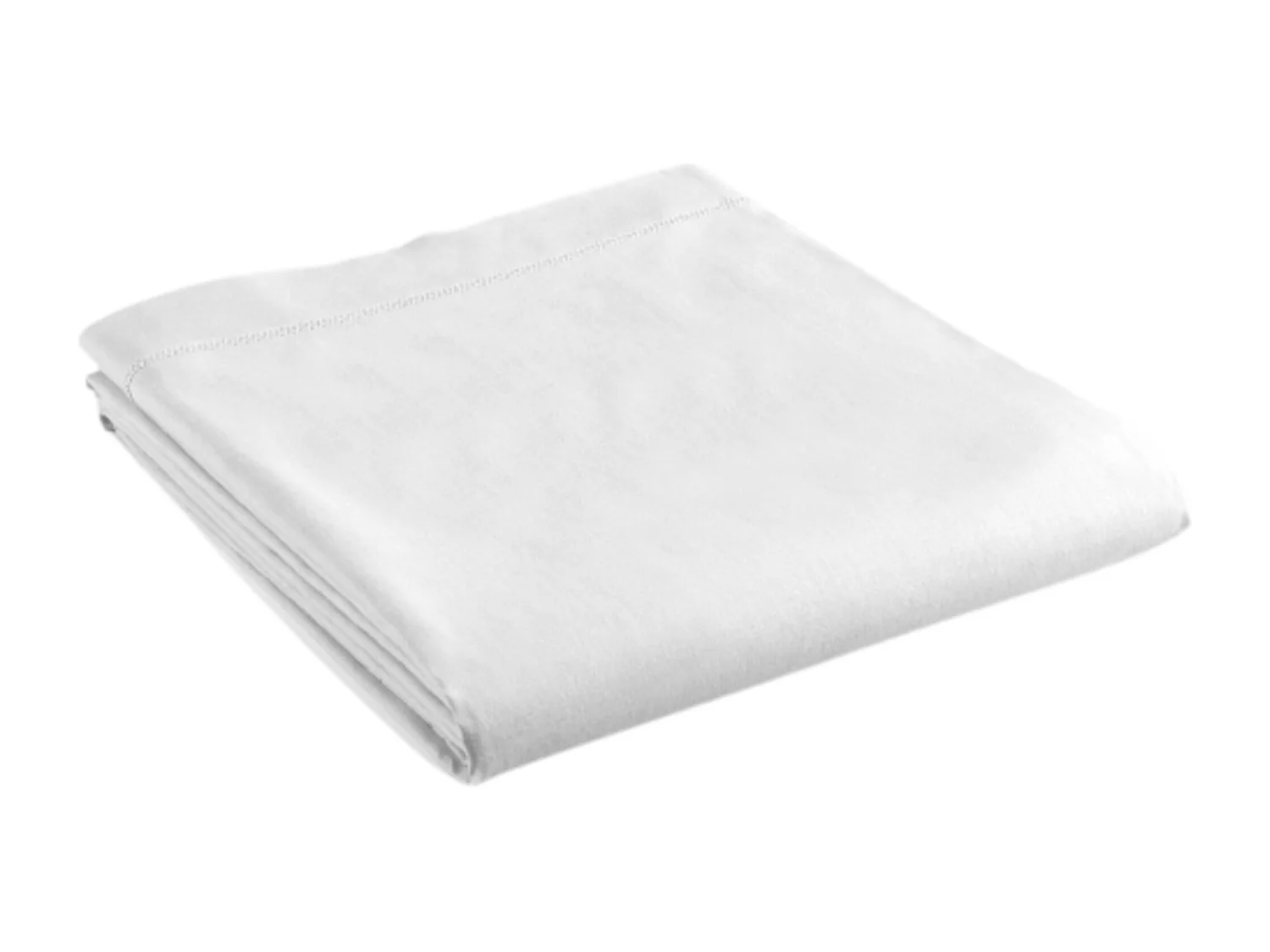 Drap Plat en Coton "Biolina" 180x290cm Blanc