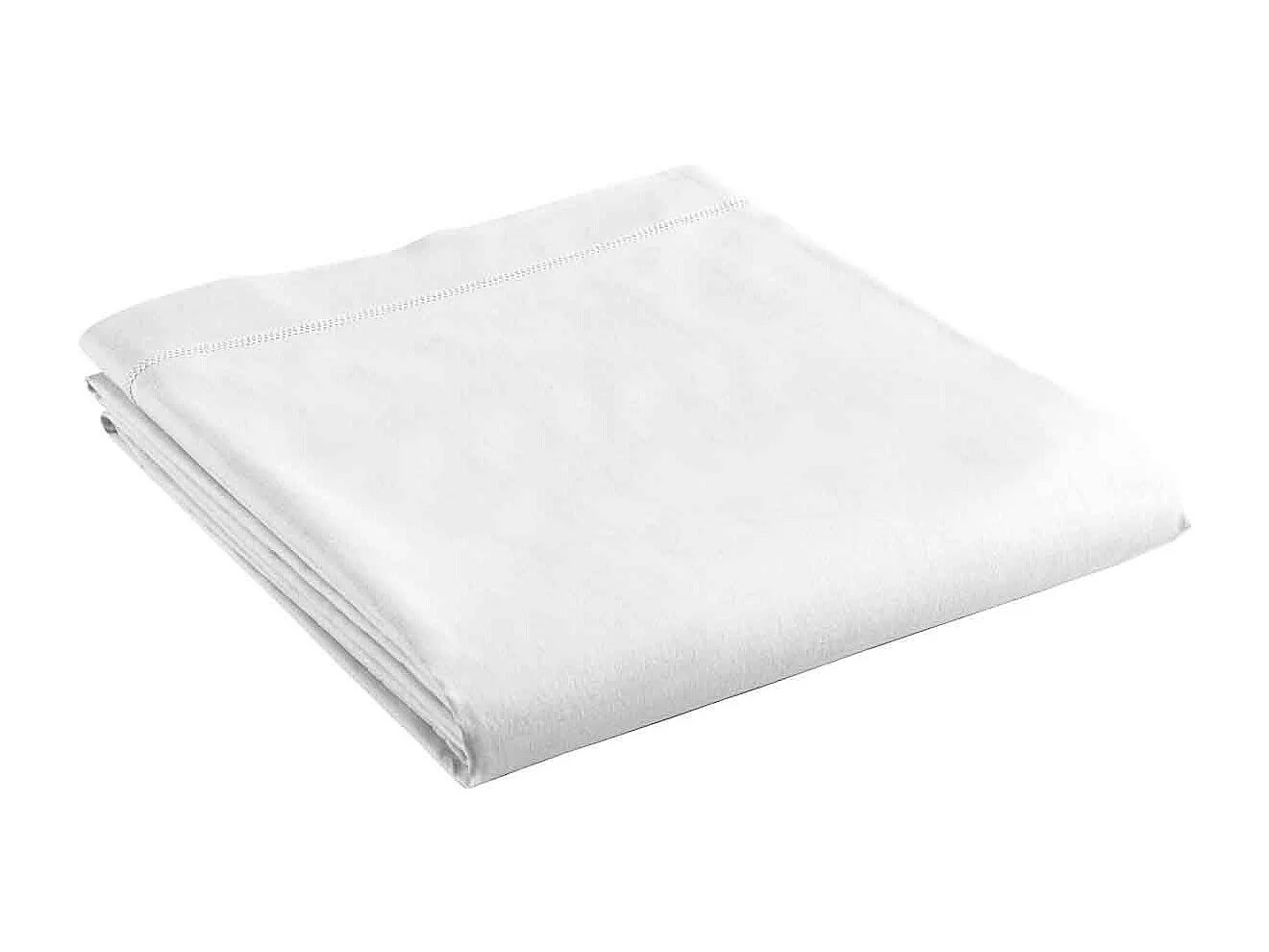 Drap Plat en Coton "Biolina" 180x290cm Blanc