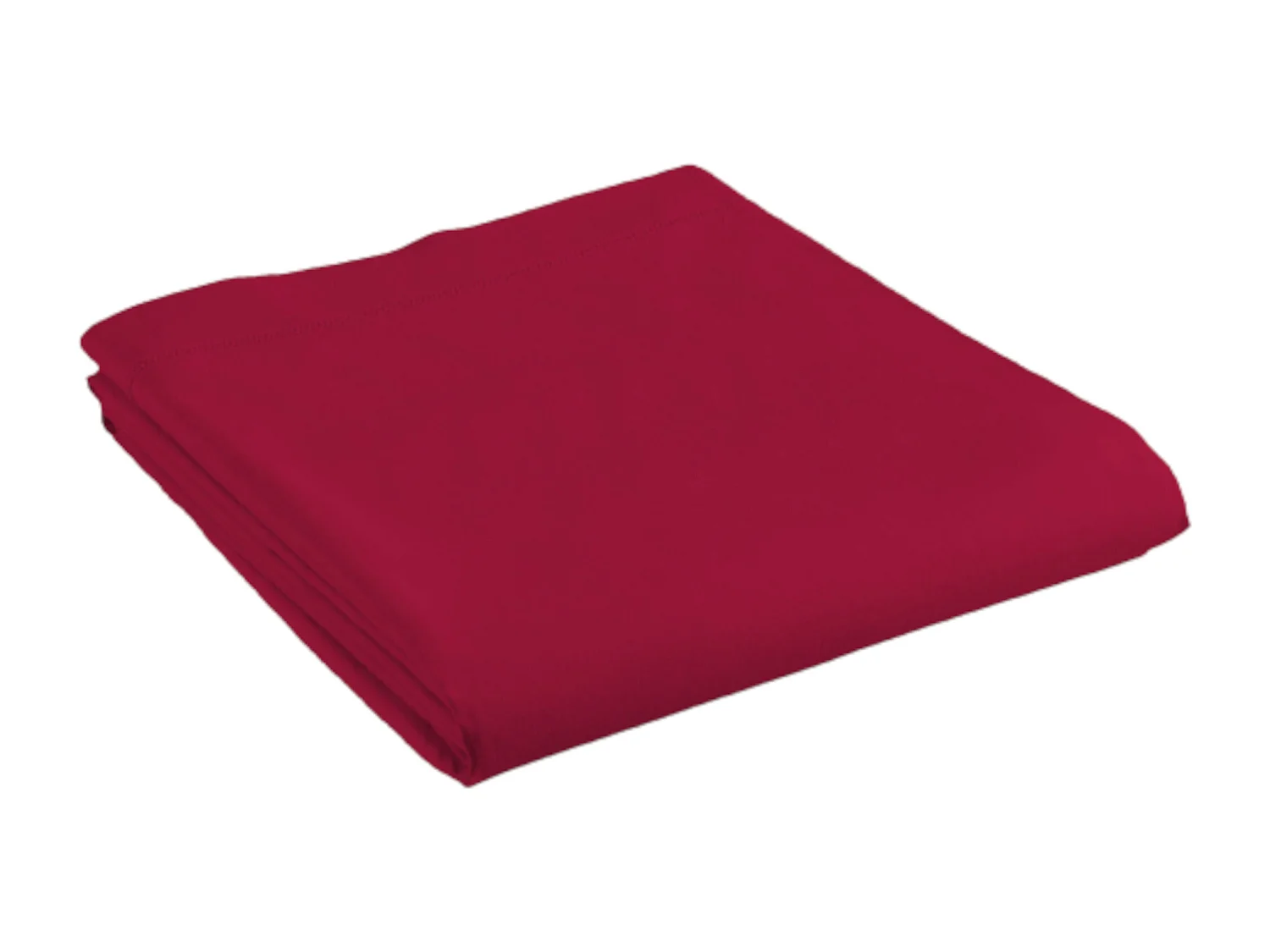 Drap Plat en Coton "Biolina" 240x300cm Bordeaux