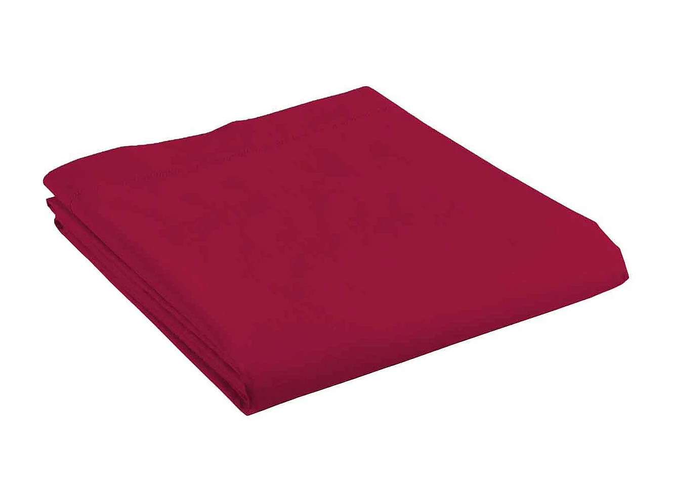 Drap Plat en Coton "Biolina" 240x300cm Bordeaux