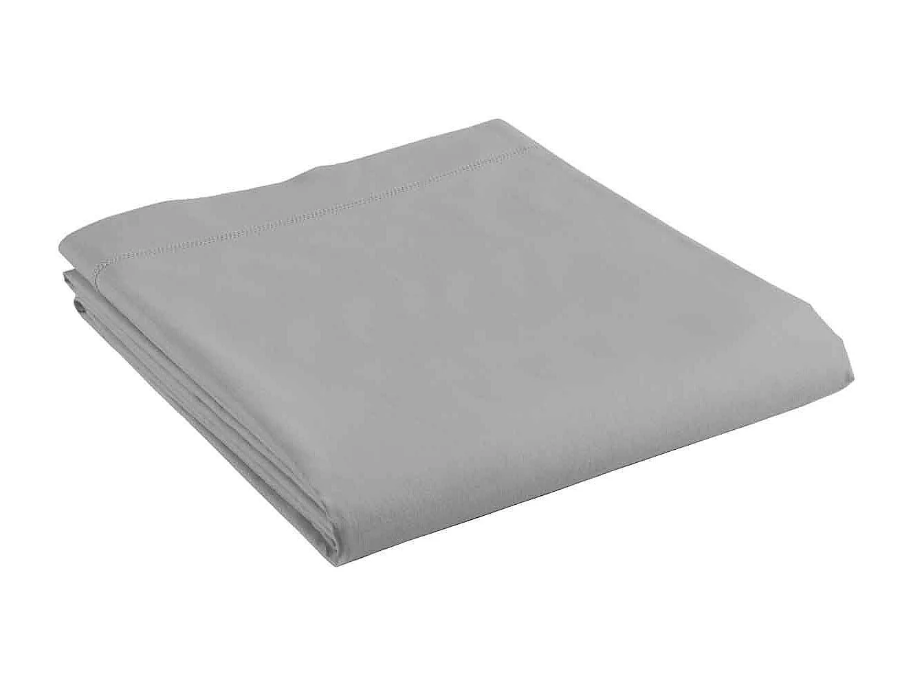 Drap Plat en Coton "Biolina" 180x290cm Gris