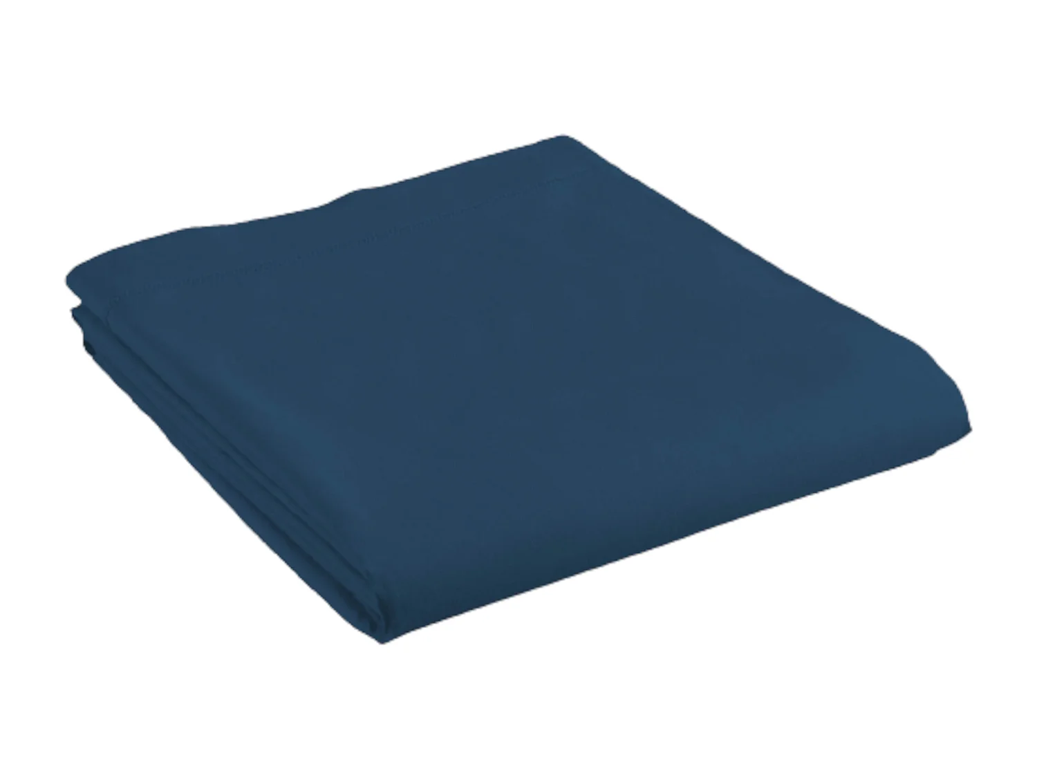 Drap Plat en Coton "Biolina" 180x290cm Bleu Nuit