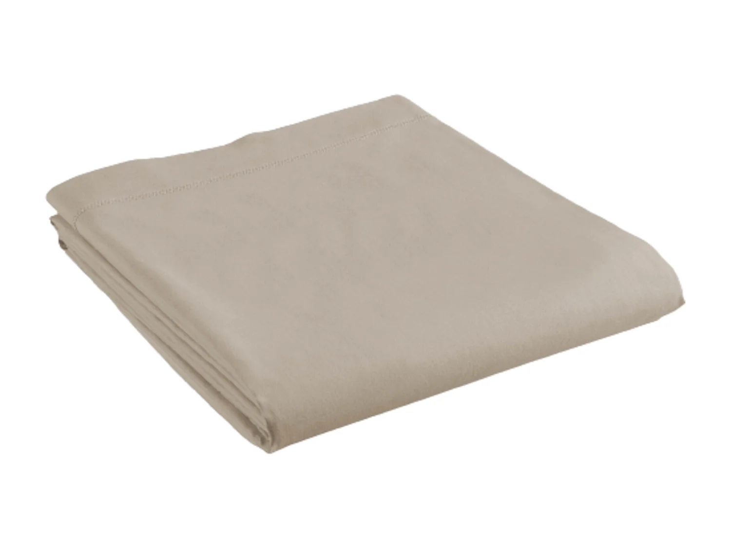 Drap Plat en Coton "Biolina" 240x300cm Taupe