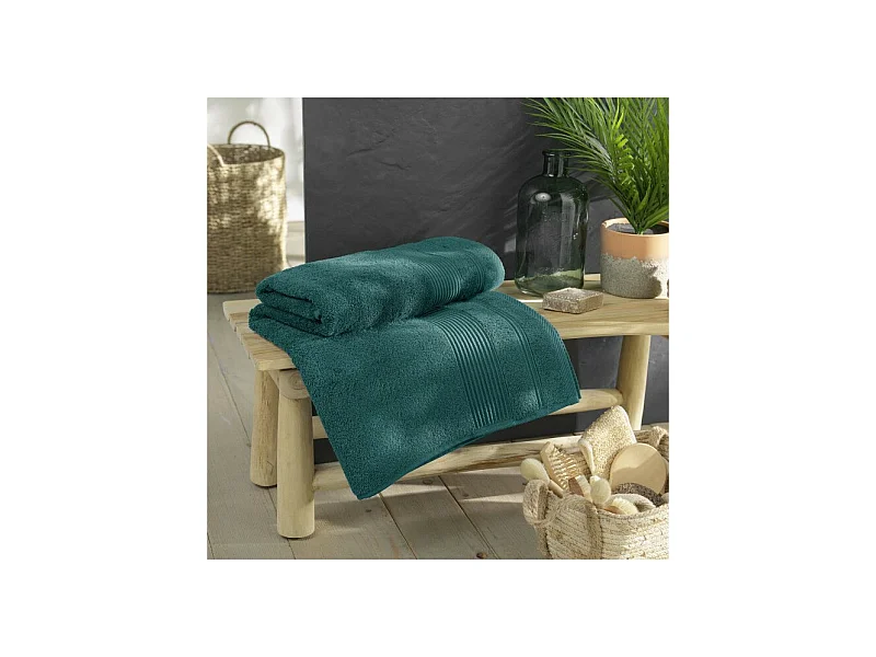 Drap de Bain "Tendresse" 90x150cm Émeraude