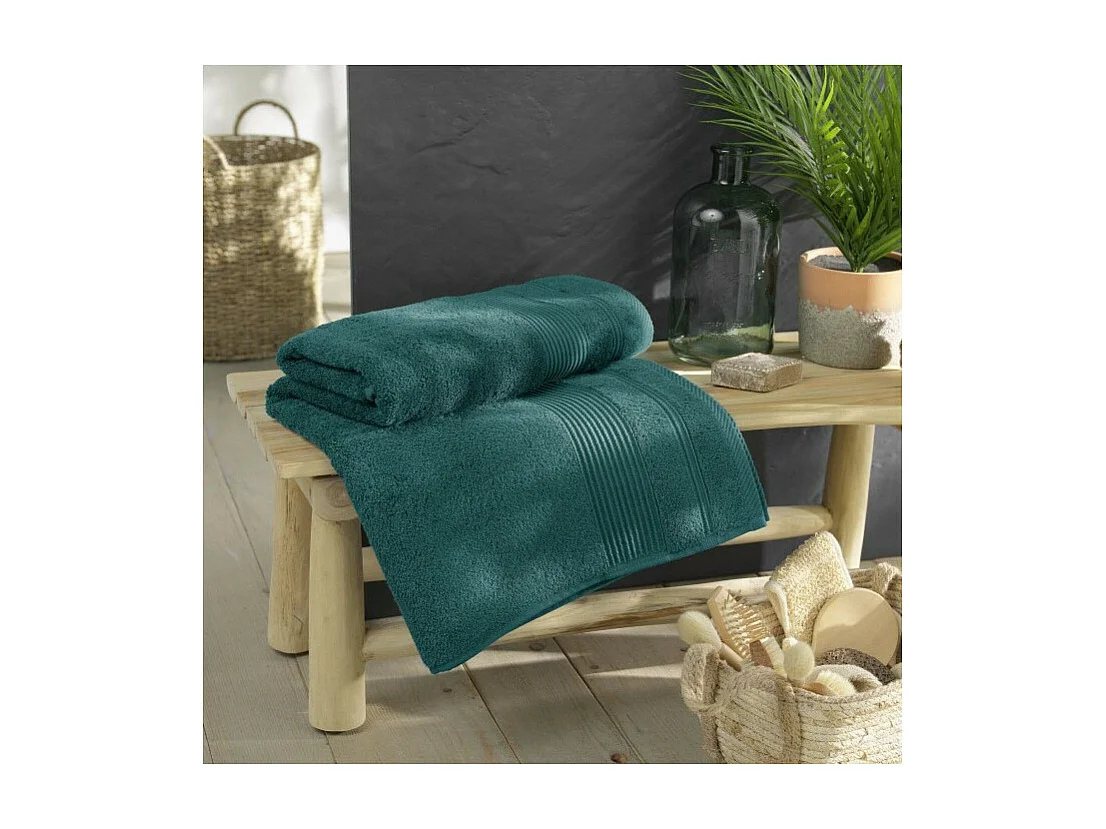 Drap de Bain "Tendresse" 90x150cm Émeraude