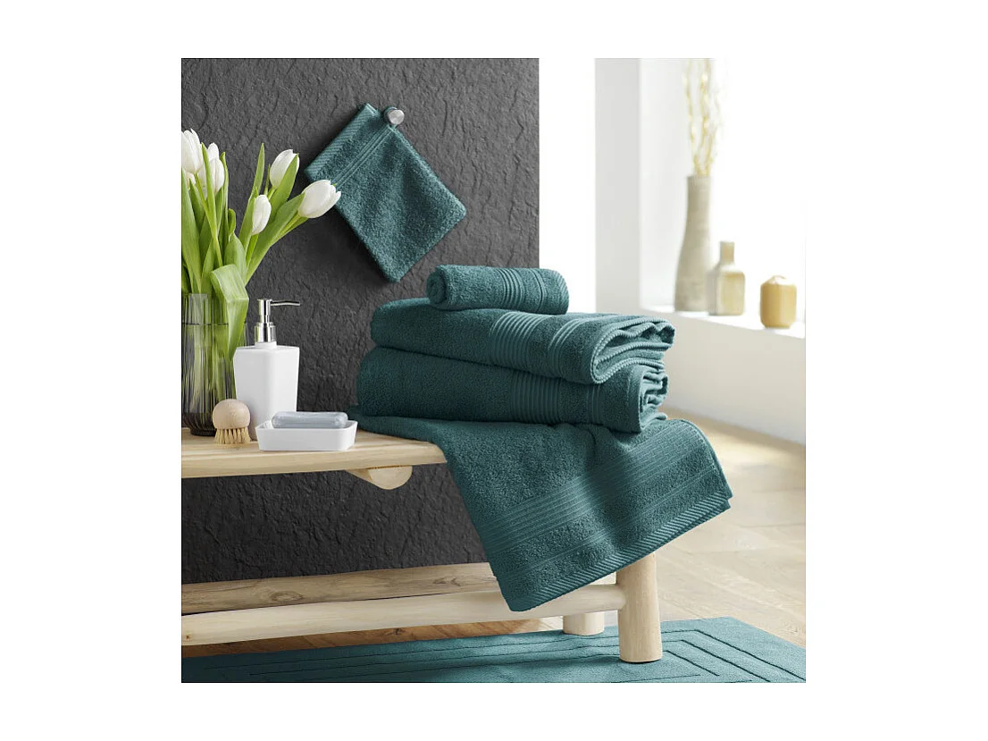 Drap de Bain "Tendresse" 90x150cm Émeraude