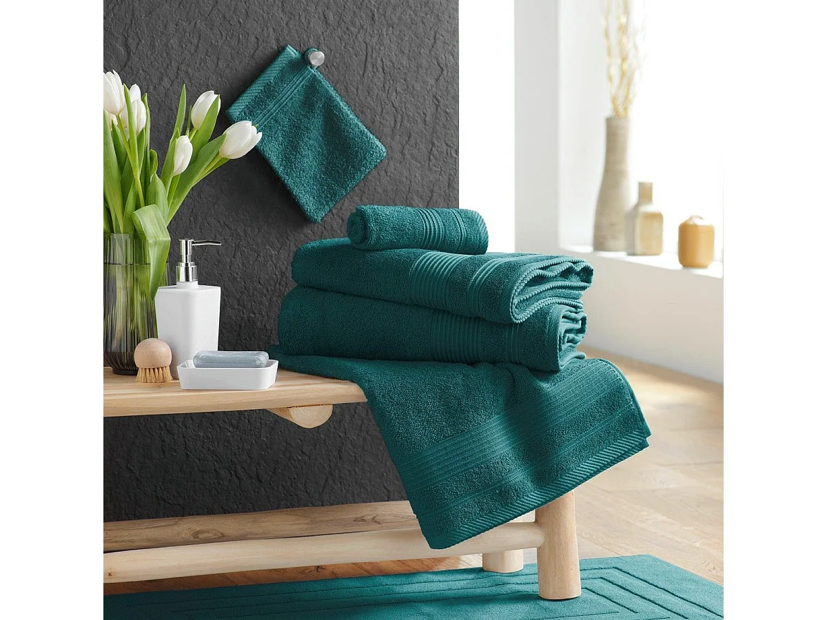 Drap de Bain "Tendresse" 90x150cm Émeraude