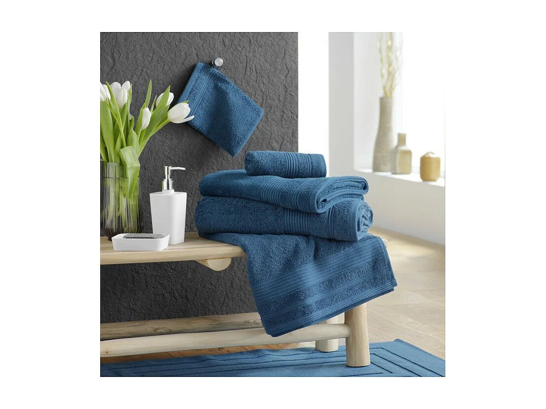 Drap de Bain "Tendresse" 90x150cm Saphir
