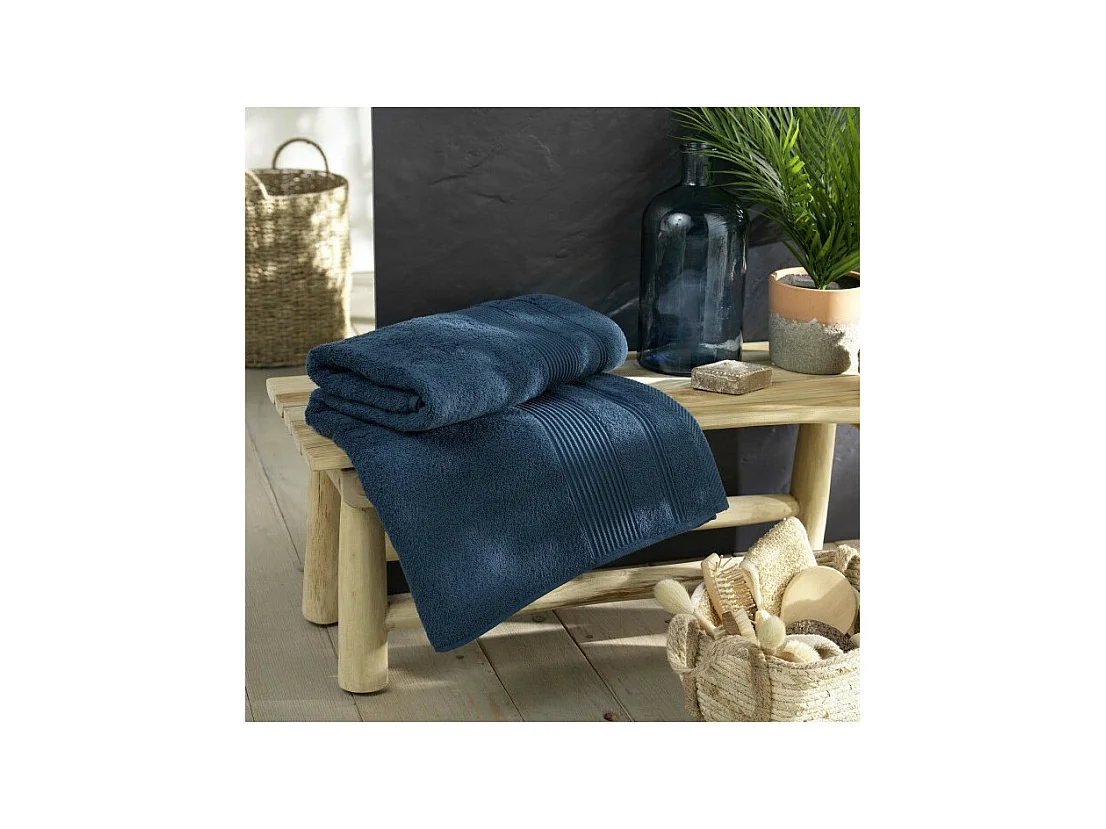 Drap de Bain "Tendresse" 90x150cm Saphir