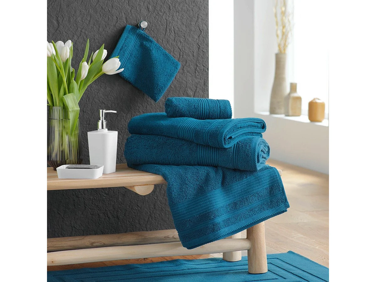 Drap de Bain "Tendresse" 90x150cm Saphir