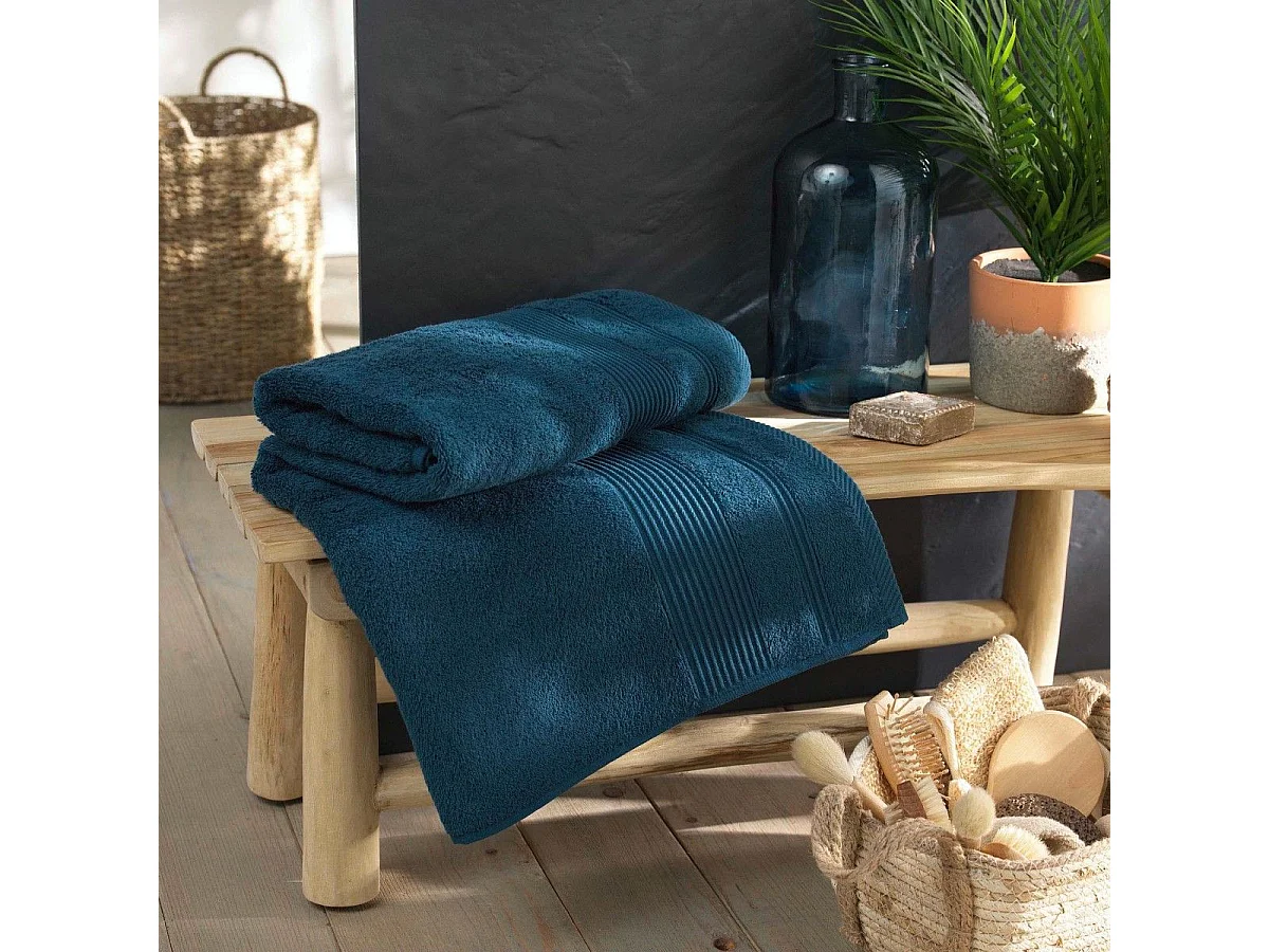 Drap de Bain "Tendresse" 90x150cm Saphir