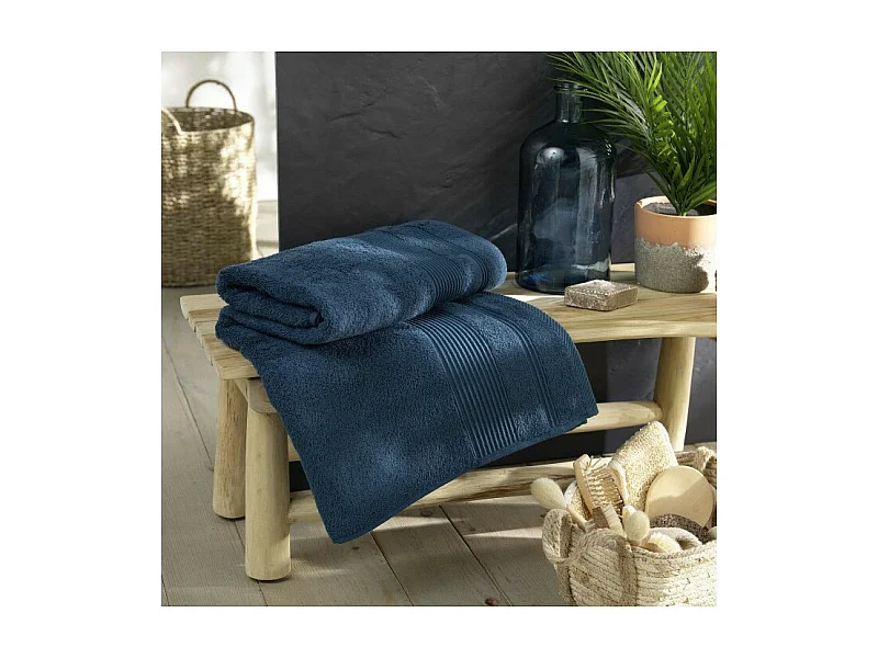 Drap de Bain "Tendresse" 90x150cm Saphir