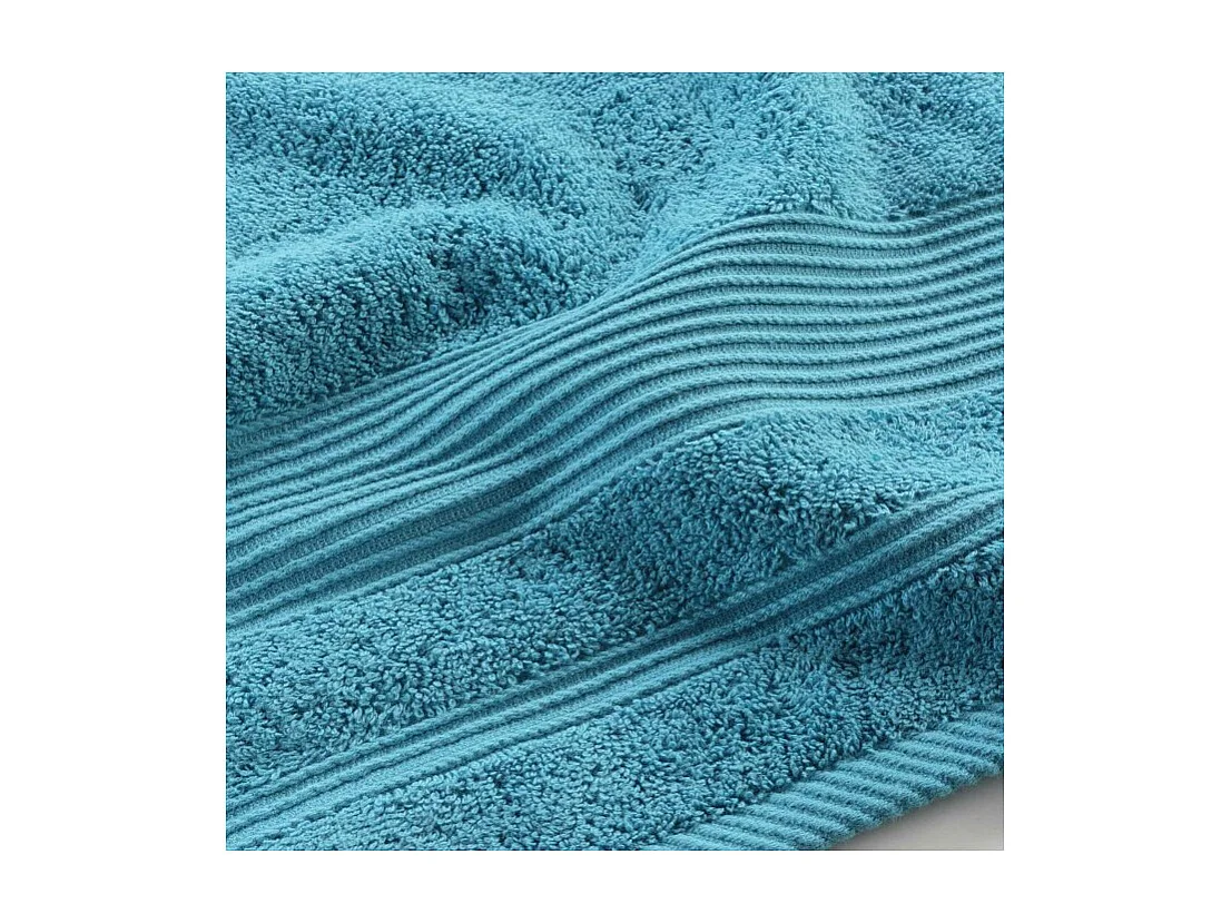 Drap de Bain "Tendresse" 90x150cm Bleu Paon