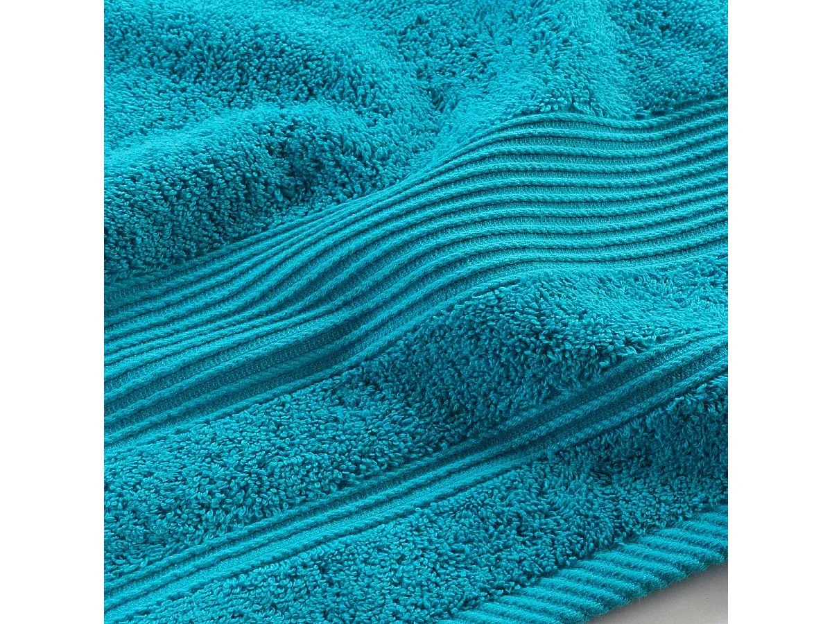 Drap de Bain "Tendresse" 90x150cm Bleu Paon