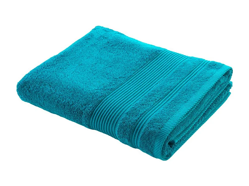 Drap de Bain "Tendresse" 90x150cm Bleu Paon