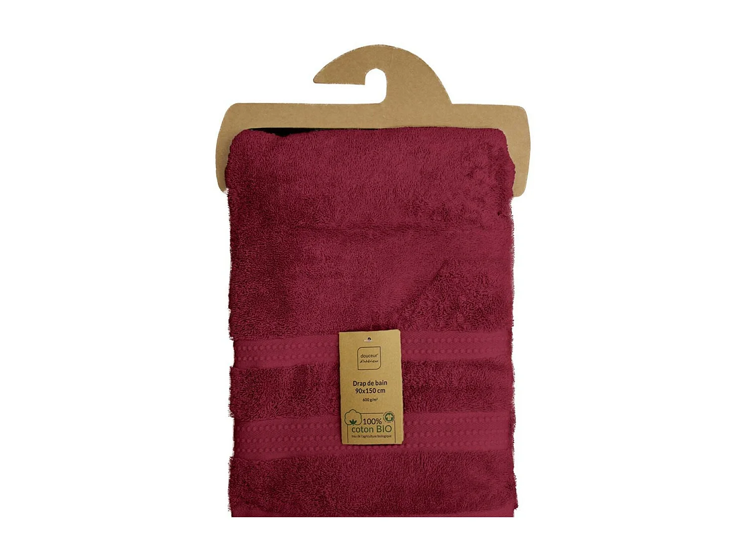 Drap de Bain "Excellence" 90x150cm Bordeaux
