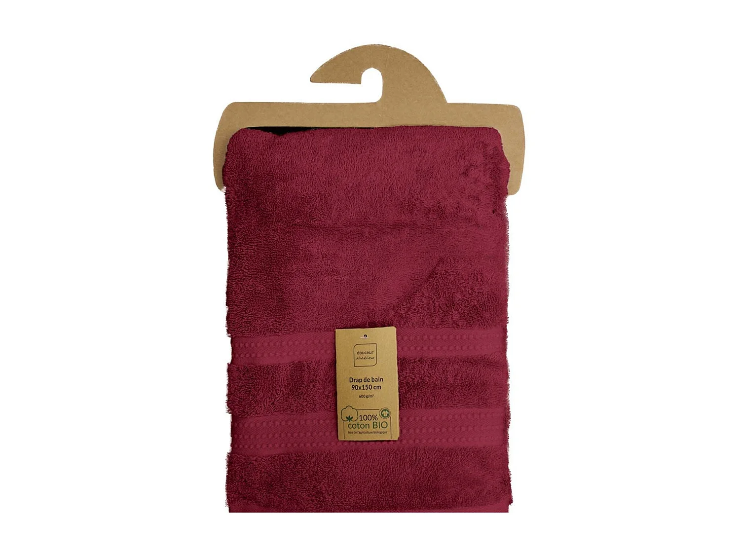 Drap de Bain "Excellence" 90x150cm Bordeaux