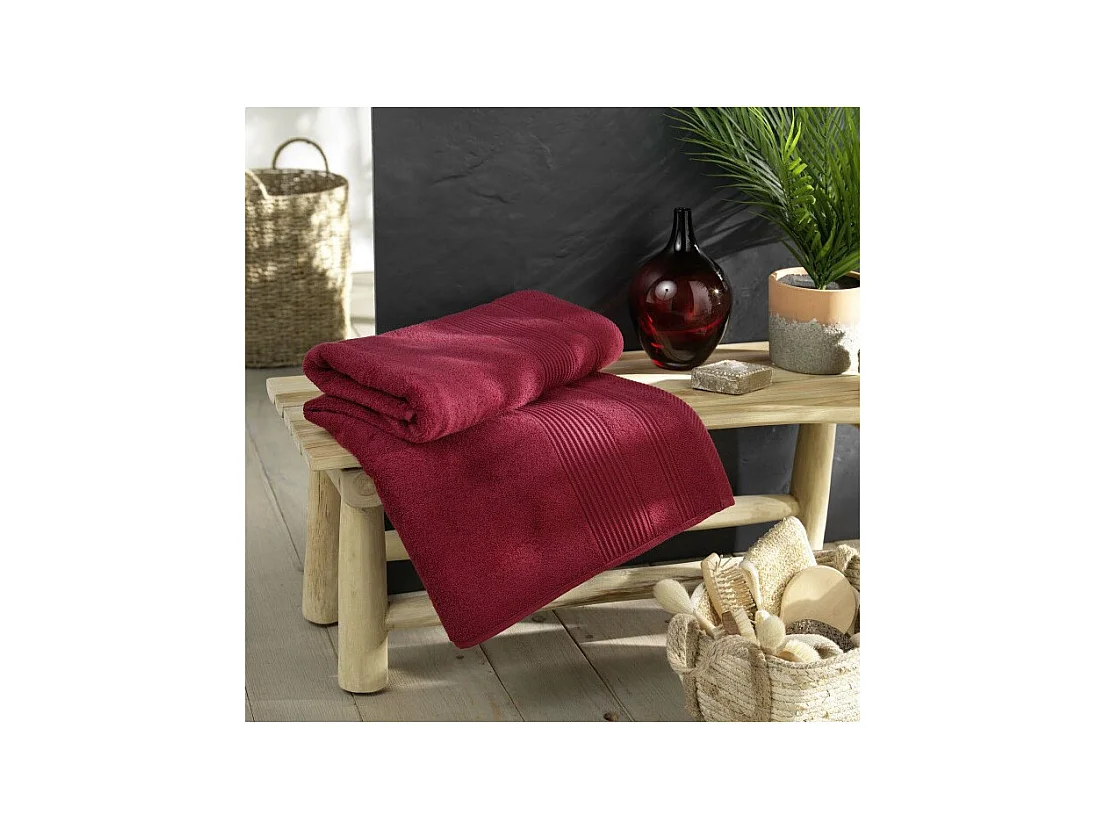 Drap de Bain "Tendresse" 90x150cm Rubis