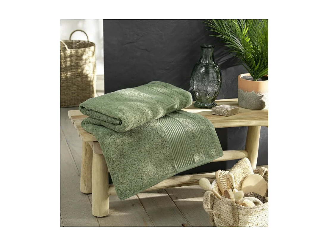 Drap de Bain "Tendresse" 90x150cm Fougère